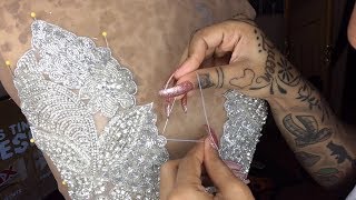 HOW TO SEW A BODICE APPLIQUÉ Simple amp Easy [upl. by Scammon]