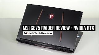 MSI GE75 Raider 2019 Review  NVIDIA RTX Gaming Laptop [upl. by Atrim928]