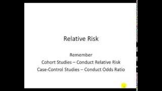 Epidemiology Calculating Relative Risk [upl. by Nessi85]