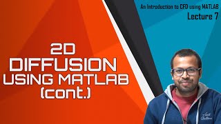 Solving 2D Diffusion Equation using MATLAB  Lecture 7  ICFDM [upl. by Tolkan]