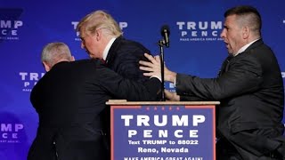 Donald Trump rushed off stage during rally in Nevada [upl. by Enylekcaj]