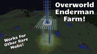 How to Find Enderman in The Overworld Overworld Enderman Farm [upl. by Llimaj365]