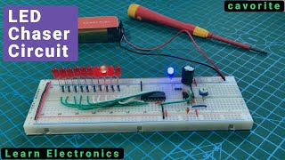 Learn Electronics  LED chaser with 555 amp 4017 [upl. by Byron]