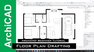 ArchiCAD Beginner Tutorial 01  Floor Plan Drafting [upl. by Esihcoc878]