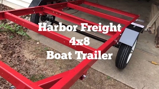 Harbor Freight 4 x 8 Trailer  Boat Trailer [upl. by Mavis]