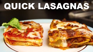 Easy lasagna recipes  tomato amp ricotta  meat sauce amp cream [upl. by Fernald]