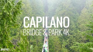 Capilano Suspension Bridge Park in Vancouver Canada 4K [upl. by Purdy]