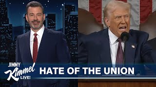 Jimmy Kimmel Reacts to Donald Trump’s Address to Congress [upl. by Trilly616]