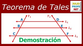 TEOREMA DE TALES  Parte 1 DEMOSTRACIÓN [upl. by Nosyla]