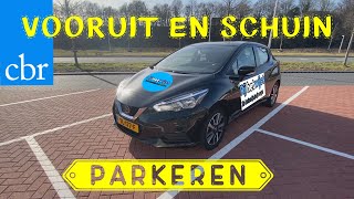 Vooruit inparkeren  Schuin parkeren  CBR Praktijkexamen bijzondere verrichtingen [upl. by Sonafets]