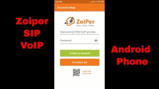 Configure Zoiper IAX SIP VOIP Softphone App with a SIP Account on Android Phone [upl. by Ferrick776]