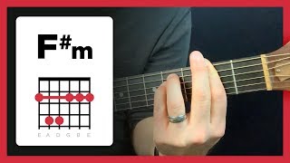 Learning to play Fm F sharp minor chord [upl. by Etnaled]