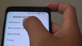 Samsung Galaxy S9  S9 How to Enable  Disable Text Message Notification [upl. by Cooperstein]