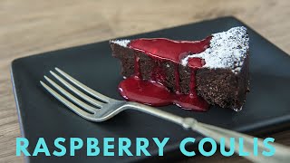 Simple Raspberry Coulis Recipe  Raspberry Sauce Recipe  Cooking Etc [upl. by Aerdma]