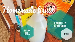 Homemade Liquid Laundry DetergentBorax free [upl. by Atiuqaj]