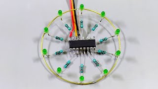 New None Stop Running LED Chaser  Running LED Chaser Using 4017 and 555 ic [upl. by Derk]