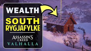 How to Get Wealth from the Hut in South Rygjafylke  West of Fornburg  Assassins Creed Valhalla [upl. by Erlewine]