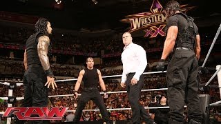 The Shield Triple Power Bombs Kane Raw March 17 2014 [upl. by Aihsenat]