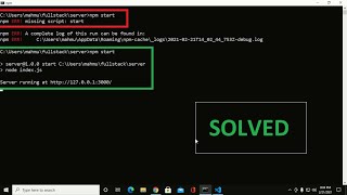 How to fix start script error when running npm start command  npm start error in express server [upl. by Anselma]