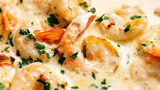 Creamy Garlic Prawns Shrimp [upl. by Izogn]