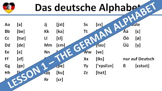 The German Alphabet  Learn German Lesson 1  Complete A1B1 Course  deutsches Alphabet [upl. by Harland70]