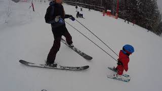 How To Teach Your Toddler  Kid To Ski  Tips and Tricks with the Treadways [upl. by Aynekal390]