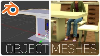 Creating a Basic CC Object  The Sims 4 Tutorial Meshing amp Texturing [upl. by Fabiola]