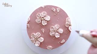 How To Pipe A Beautiful Buttercream Flower Cake [upl. by Allesor]