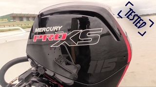 Tested  Mercury ProXS 115HP 4 stroke 21L [upl. by Enomyar]