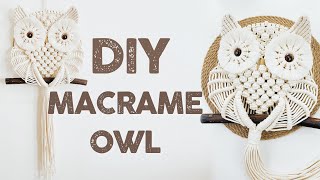 HOW TO MAKE MACRAME OWL WALL HANGING [upl. by Dalston576]