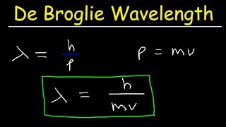 De Broglie Wavelength Problems In Chemistry [upl. by Stets]