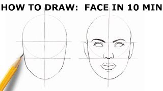 HOW TO DRAW FACE  Basic Proportion [upl. by Eybbob]