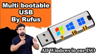 Multi bootable USB Rufus  How to Combine all windows in one ISO  Multi bootable usb by rufus [upl. by Toft]