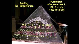 Hieroglyphs  Pyramidion  Amenemhat III  WORD for WORD [upl. by Ricardo]