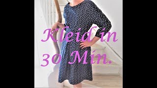 Kleid nähen in 30 Minuten  OHNE SCHNITTMUSTER  für Anfänger [upl. by Berlyn]