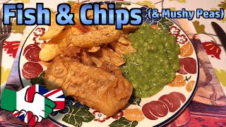 Making Fish amp Chips Served With Mushy Peas [upl. by Hamford]