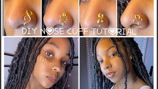 DIY NOSE CUFF TUTORIAL  FAKE NOSE RING [upl. by Henni679]