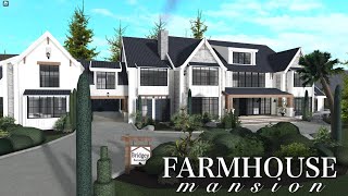 Giant Farmhouse Mansion Bloxburg Speedbuild [upl. by Aneleairam]