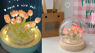 Tulip flower night light  Tulip light🌷Diy Beautiful tulip Night light tuliplight [upl. by Tibbs846]