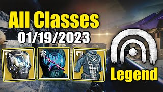 LEGEND LOST SECTOR TODAY quotALL CLASSESquot 01192023 [upl. by Bish]