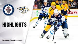 NHL Highlights  Jets  Predators 111919 [upl. by Naihtsirc]