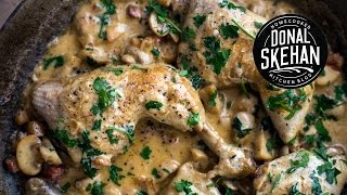 Creamy White Wine Chicken feat My Mom [upl. by Yhotmit]