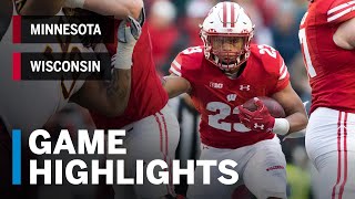 Highlights Minnesota Golden Gophers at Wisconsin Badgers  Big Ten Football [upl. by Nohsyt]