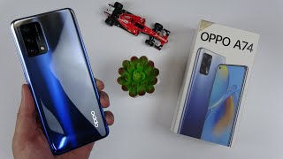 Oppo A74 Unboxing  HandsOn Design Unbox Set Up new Fingerprint Camera Test [upl. by Huntley]