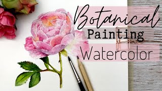 EASY ROSE IN WATERCOLOR [upl. by Aynam]