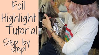 HIGHLIGHTING TUTORIAL FOIL PLACEMENT STEP BY STEP Wholy Hair [upl. by Nolyad]