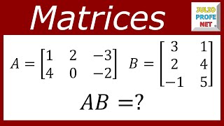 Producto de matrices  Ej 1 [upl. by Tirb]