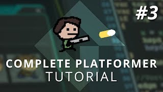 GameMaker Studio 2 Complete Platformer Tutorial Part 3 Shooting amp Recoil [upl. by Main]