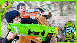 Zombie Nerf Blaster Tree Fort Attack [upl. by Ivel]