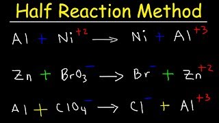 Half Reaction Method Balancing Redox Reactions In Basic amp Acidic Solution Chemistry [upl. by Diarmid]